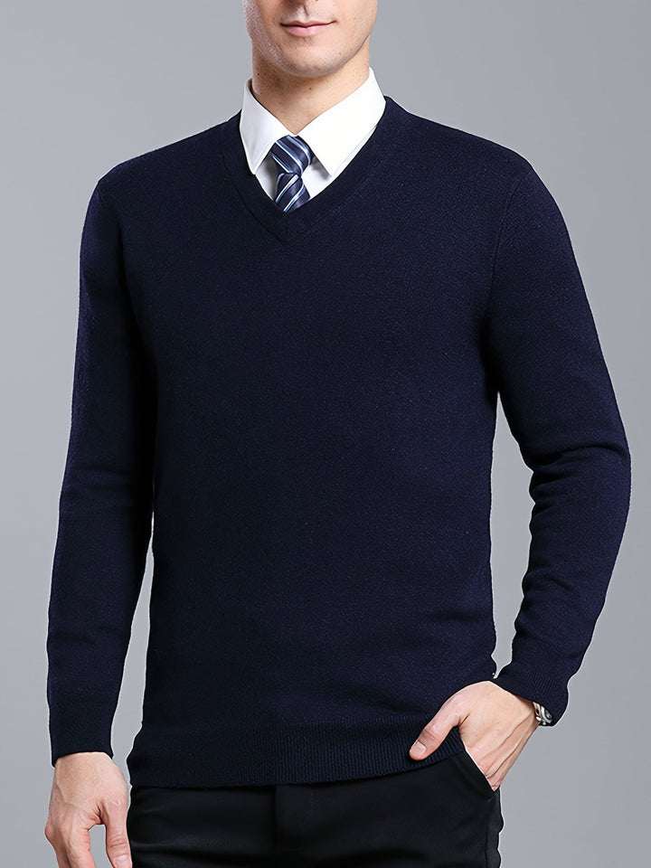 Trendy Knitted Sweater with Round Neck - Dante-Black-S-State of Style