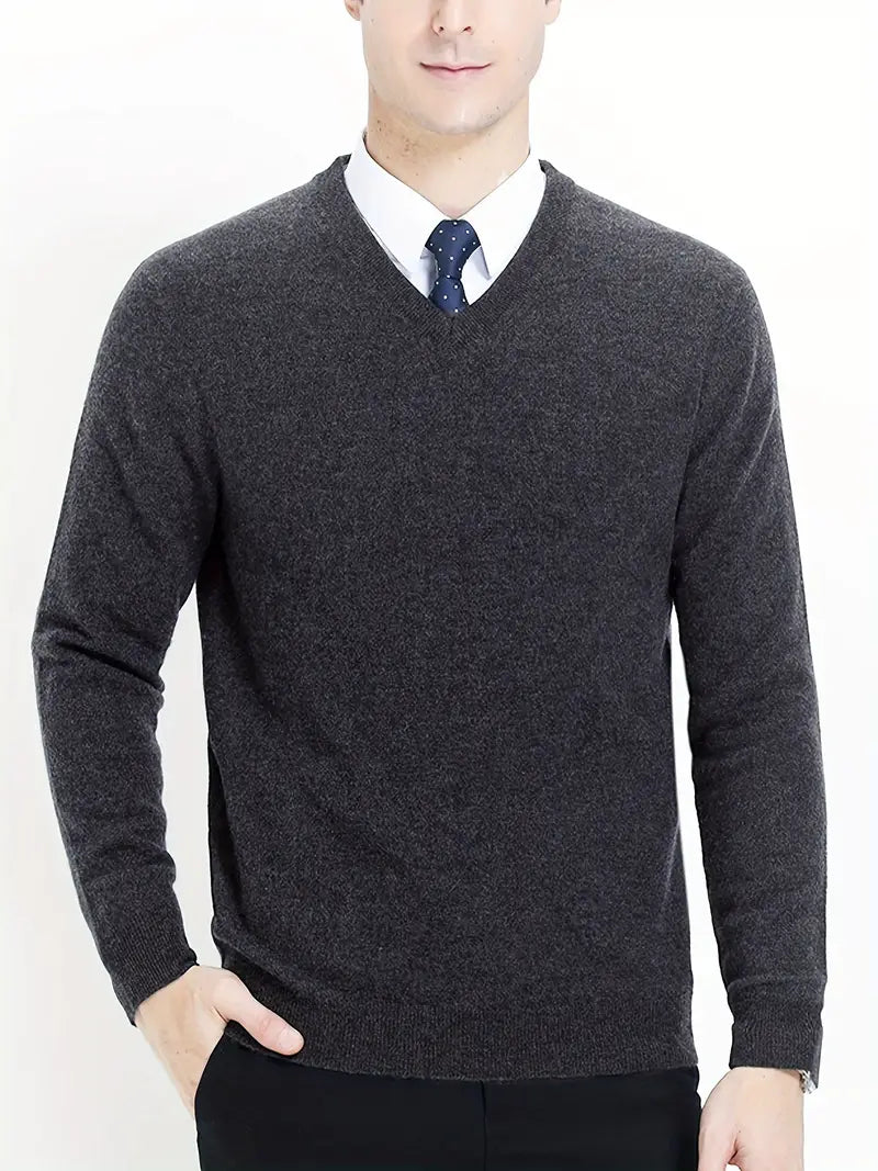 Trendy Knitted Sweater with Round Neck - Dante-Dark grey-S-State of Style