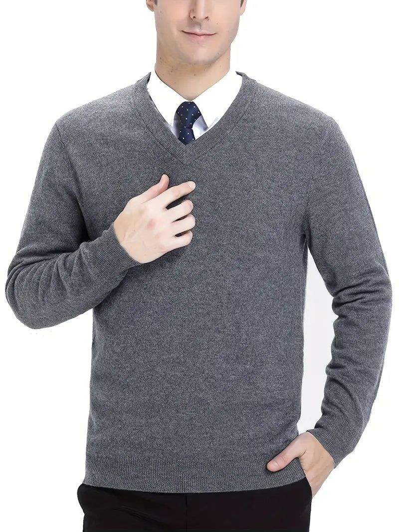 Trendy Knitted Sweater with Round Neck - Dante-Grey-S-State of Style