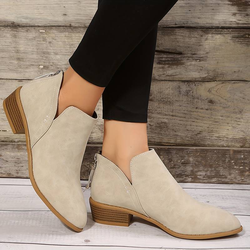 Trendy Ladies Ankle Boots - Iris-Beige-3.5-State of Style