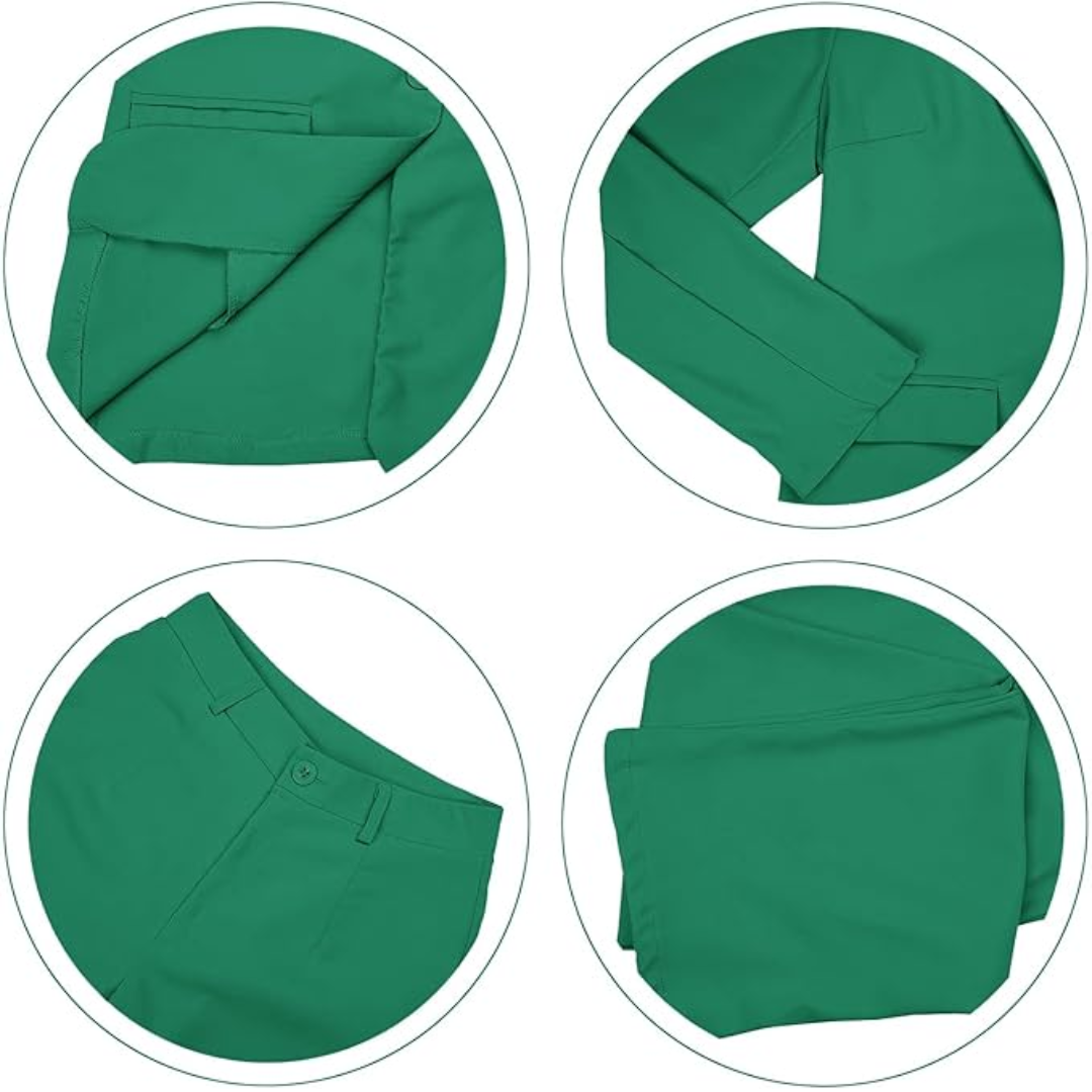 Trendy Ladies Blazer Set - Quina-Black-S-State of Style