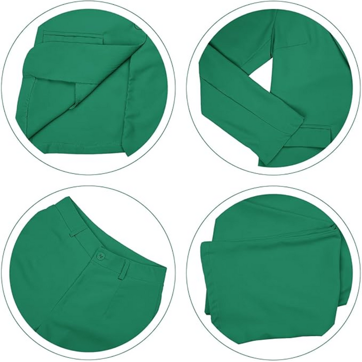 Trendy Ladies Blazer Set - Quina-Black-S-State of Style