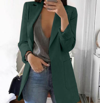 Trendy Ladies Blazer Vest - Elise-Green-S-State of Style