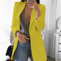 Trendy Ladies Blazer Vest - Elise-Yellow-S-State of Style