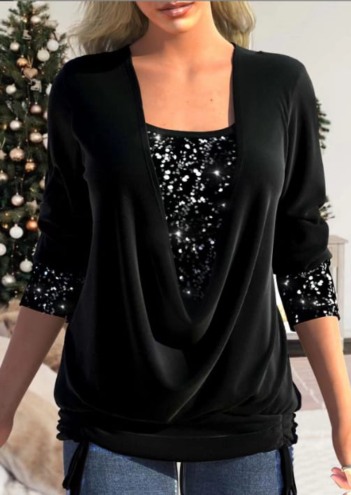 Trendy Ladies Blouse – Elin-Black-S-State of Style