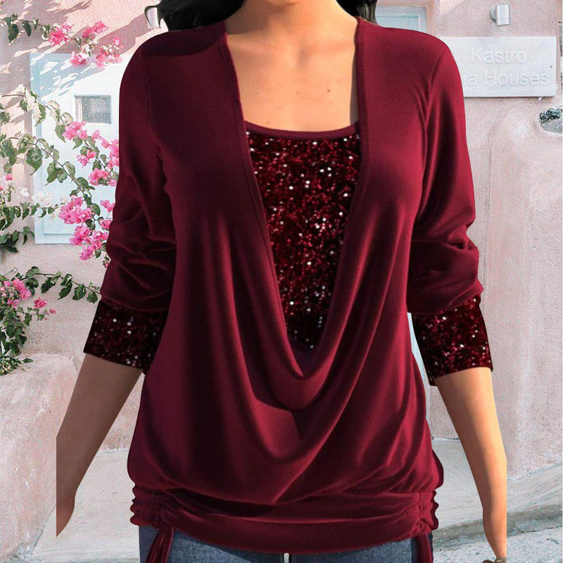 Trendy Ladies Blouse – Elin-Red-S-State of Style