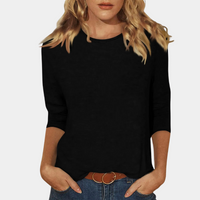 Trendy Ladies Shirt with Long Sleeves - Livia-Black-S-State of Style