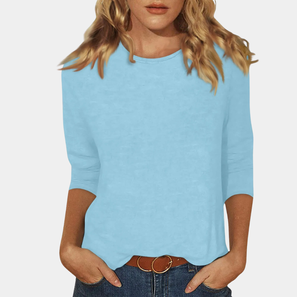Trendy Ladies Shirt with Long Sleeves - Livia-Blue-S-State of Style
