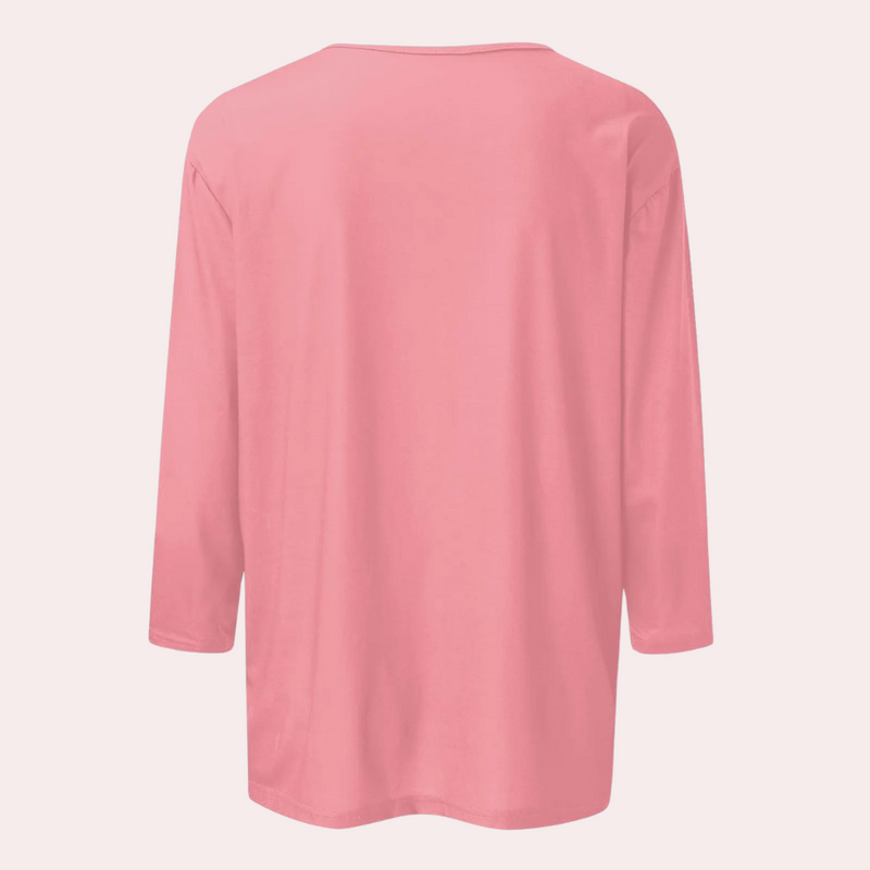 Trendy Ladies Shirt with Long Sleeves - Livia-Pink-S-State of Style