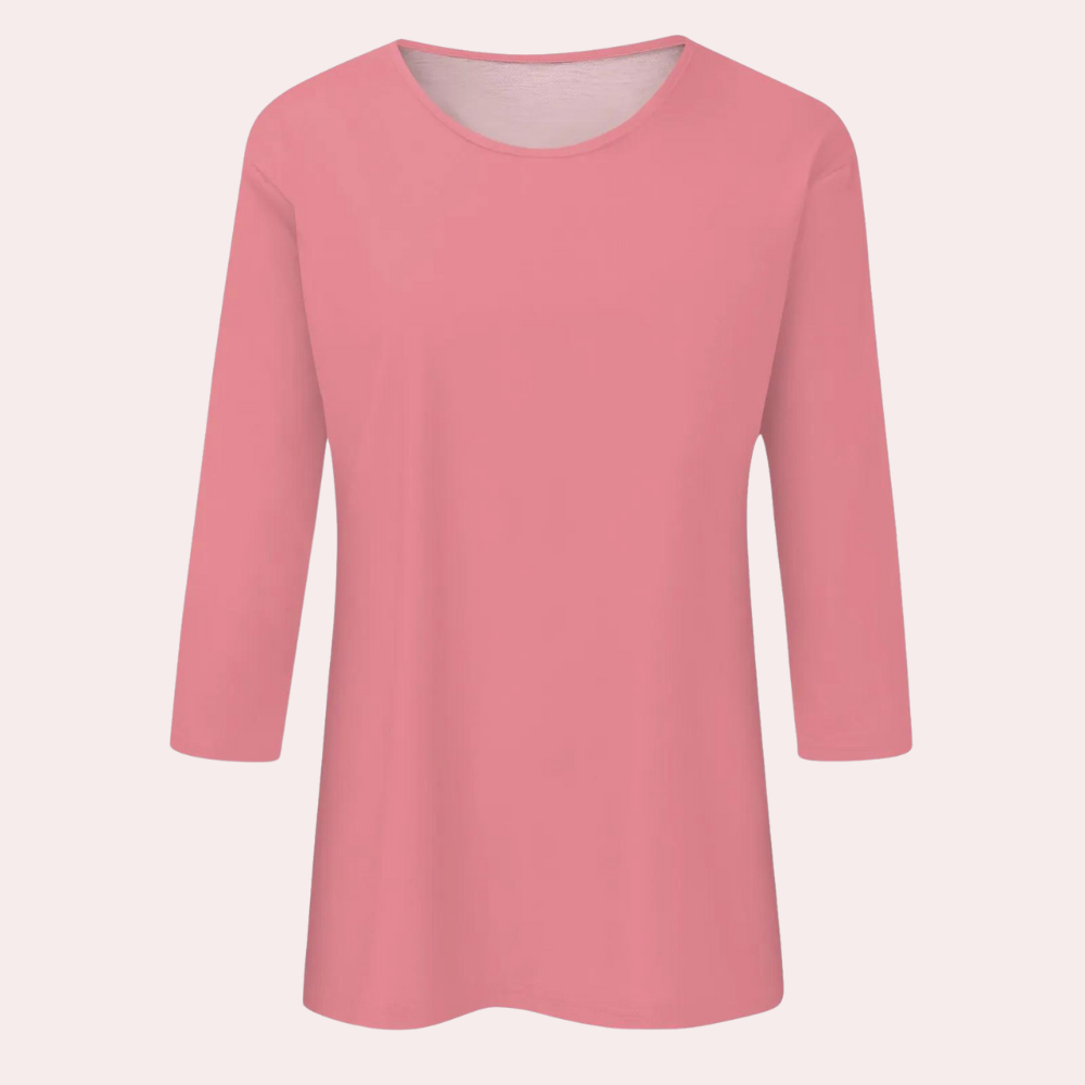 Trendy Ladies Shirt with Long Sleeves - Livia-Pink-S-State of Style