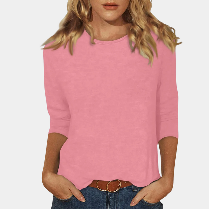 Trendy Ladies Shirt with Long Sleeves - Livia-Pink-S-State of Style