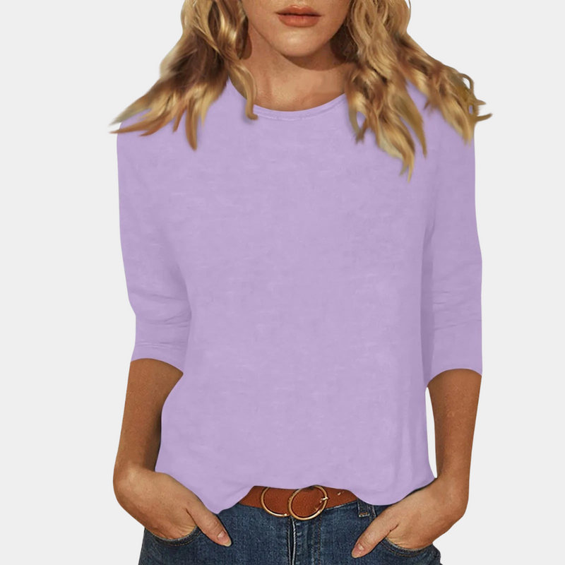 Trendy Ladies Shirt with Long Sleeves - Livia-Purple-S-State of Style