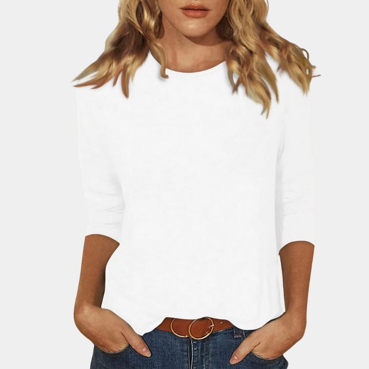 Trendy Ladies Shirt with Long Sleeves - Livia-White-S-State of Style