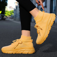Trendy Ladies Sneakers - Elara-Yellow-3-State of Style