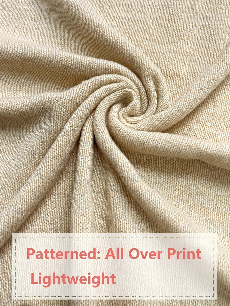 Trendy Ladies Sweater with Bee Pattern - Sophie-Apricot-S-State of Style