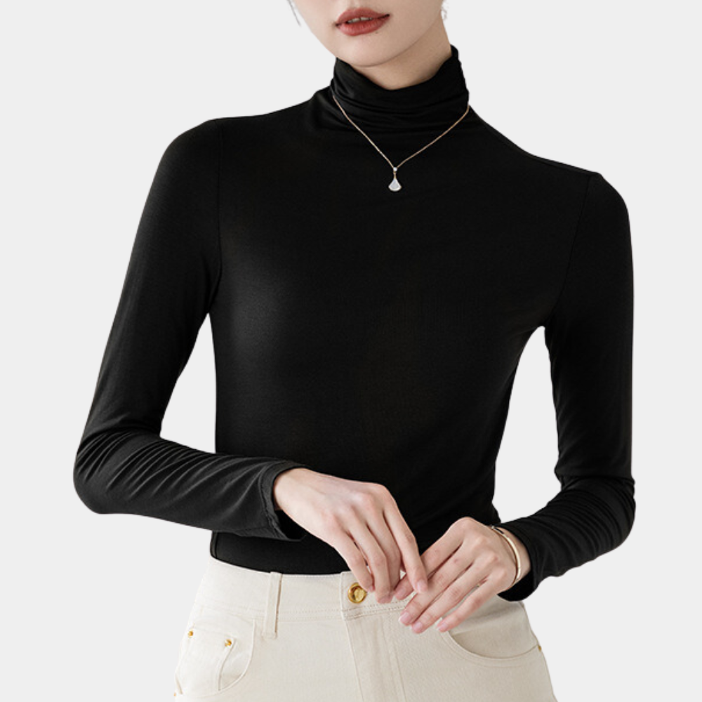Trendy Ladies Turtleneck - Sienna-Black-XS-State of Style