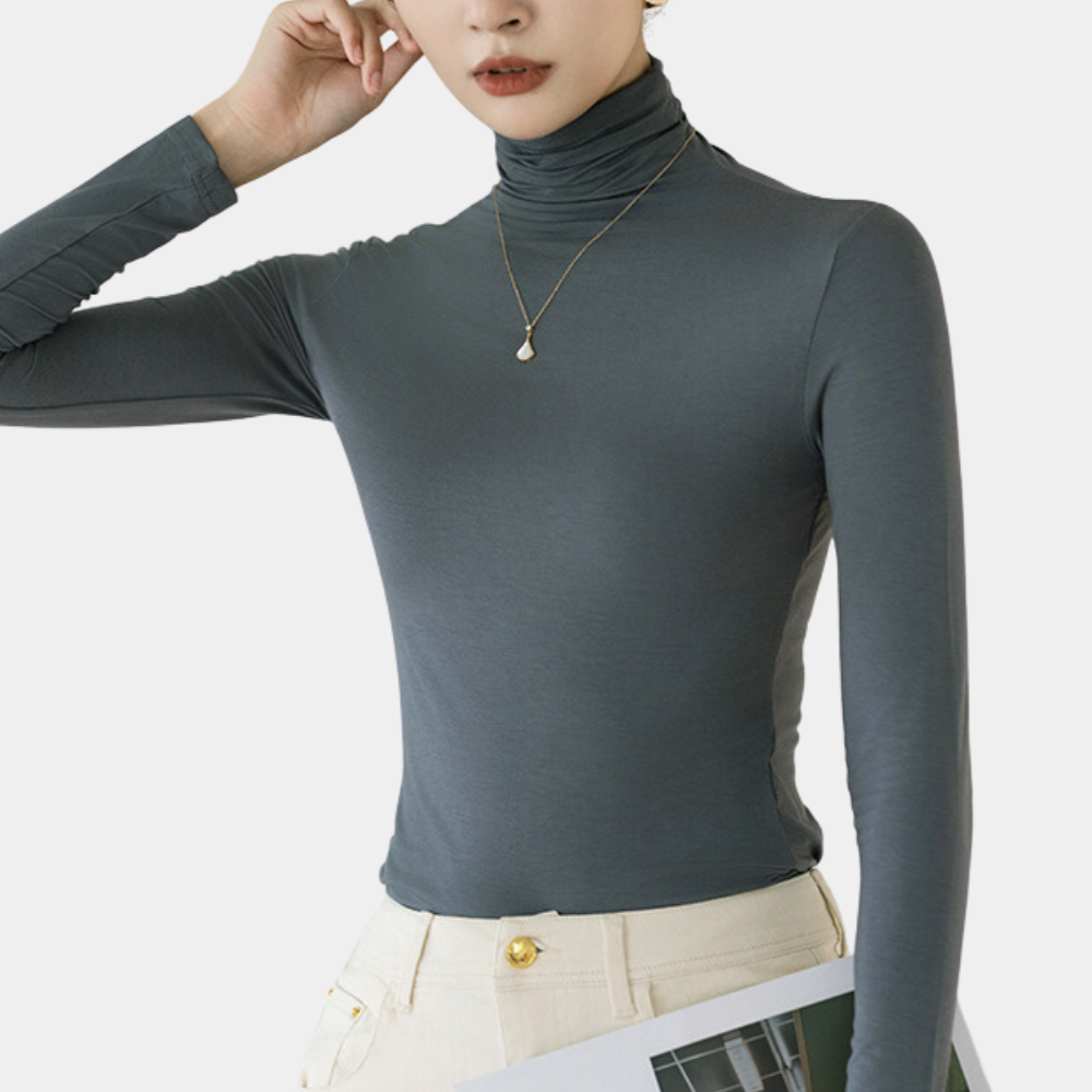 Trendy Ladies Turtleneck - Sienna-Grey-XS-State of Style