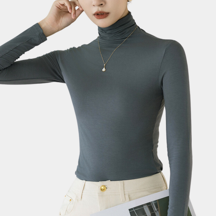 Trendy Ladies Turtleneck - Sienna-Grey-XS-State of Style