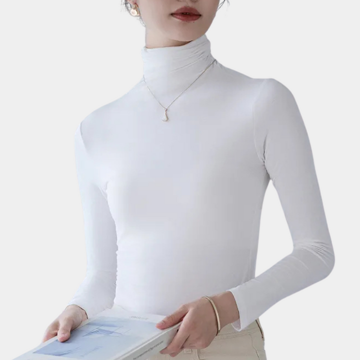 Trendy Ladies Turtleneck - Sienna-White-XS-State of Style
