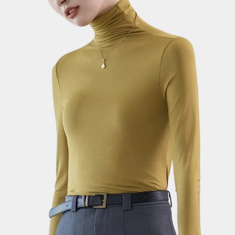 Trendy Ladies Turtleneck - Sienna-Yellow-XS-State of Style