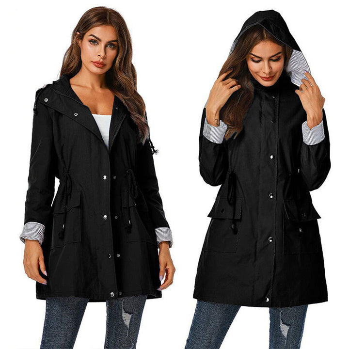 Trendy Ladies Windbreaker - Viviane-Black-S-State of Style