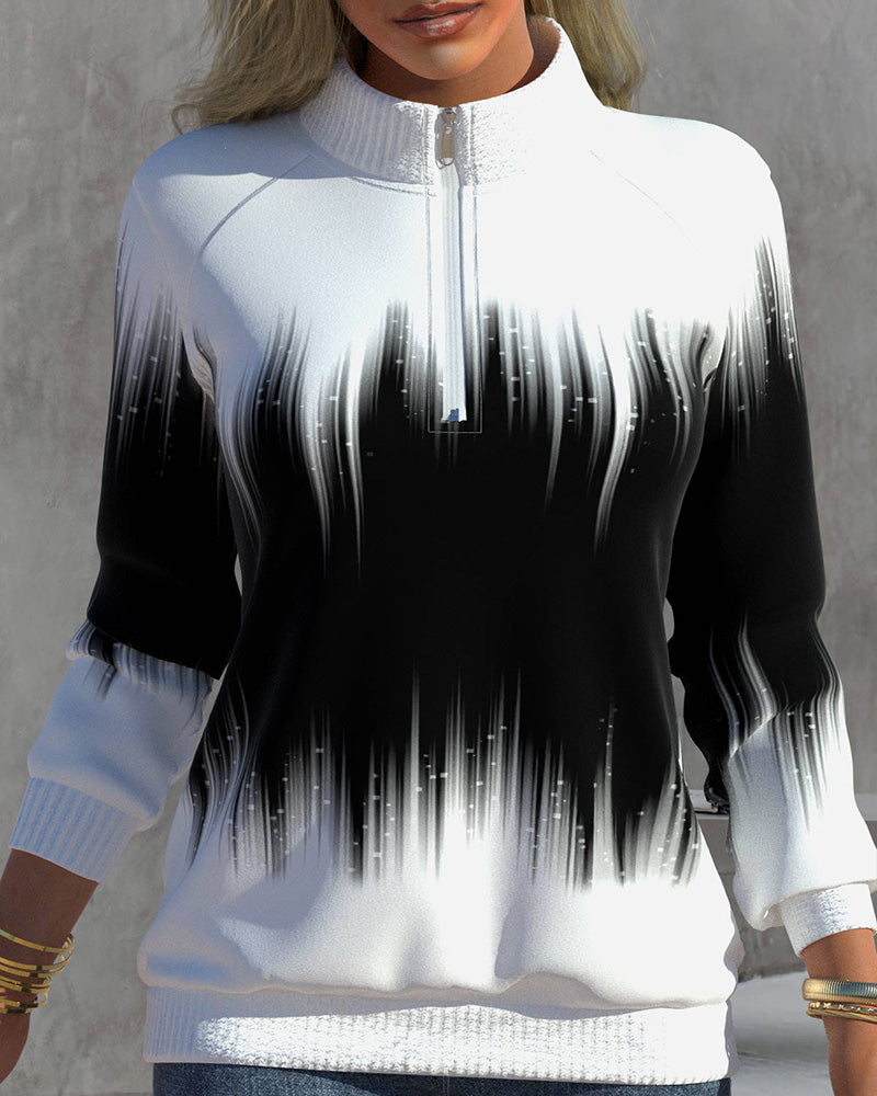 Trendy Ladies’ Zip Neck Jumper - Aurora-Black-S-State of Style