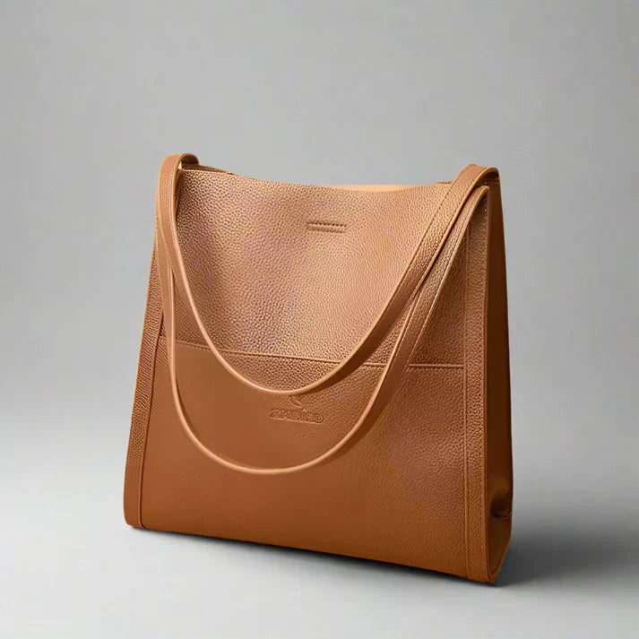 Trendy Leather Shoulder Bag - Mila-Brown-State of Style