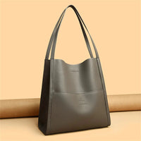 Trendy Leather Shoulder Bag - Mila-Grey-State of Style
