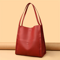 Trendy Leather Shoulder Bag - Mila-Red-State of Style