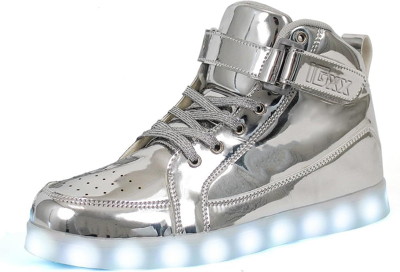Trendy LED Sneakers with Rechargeable Lights - LumaBoost-Black-4-State of Style