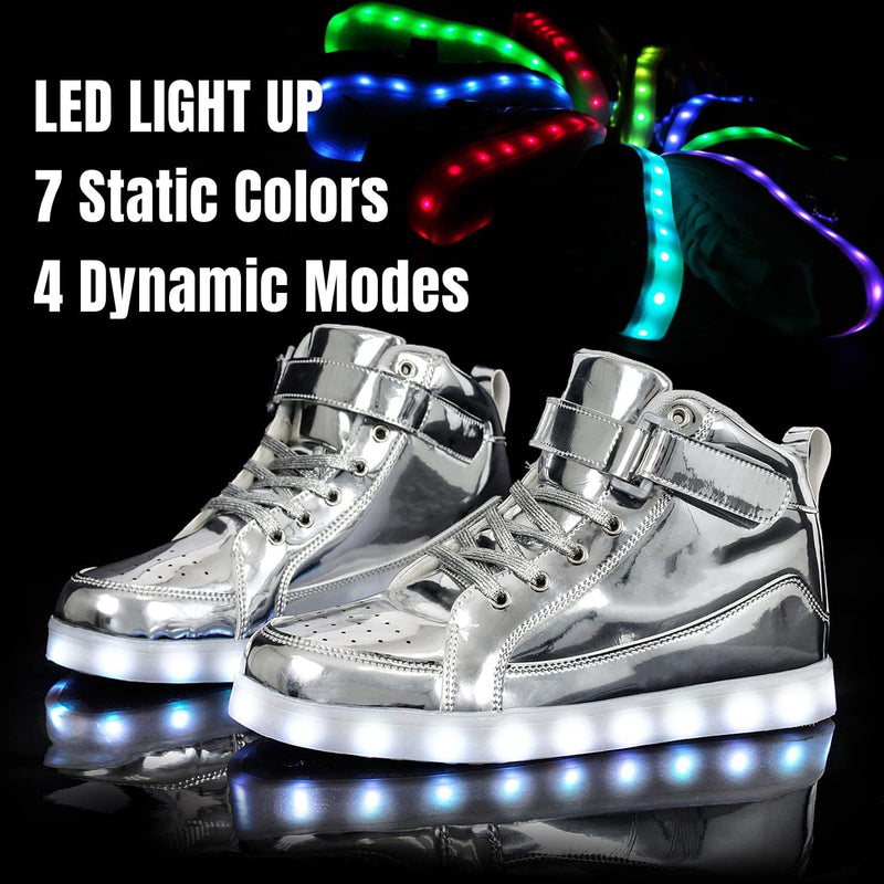 Trendy LED Sneakers with Rechargeable Lights - LumaBoost-Black-4-State of Style