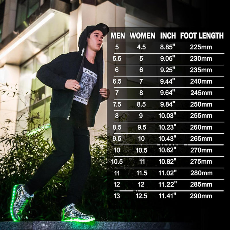 Trendy LED Sneakers with Rechargeable Lights - LumaBoost-Black-4-State of Style