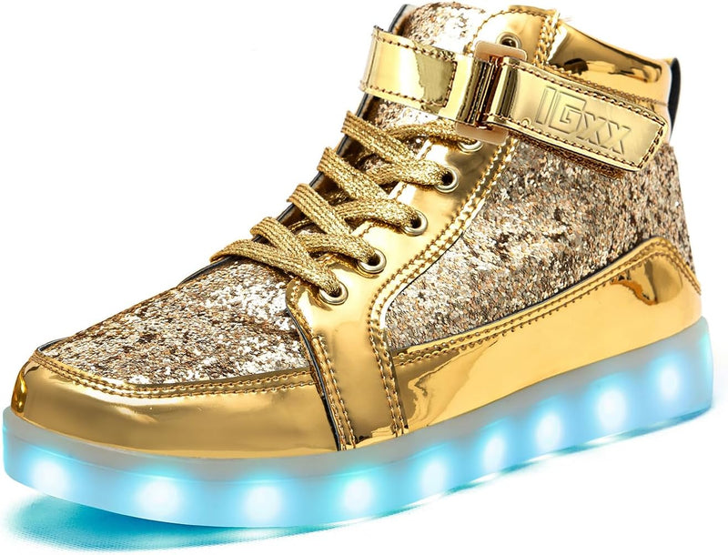 Trendy LED Sneakers with Rechargeable Lights - LumaBoost-Black-4-State of Style