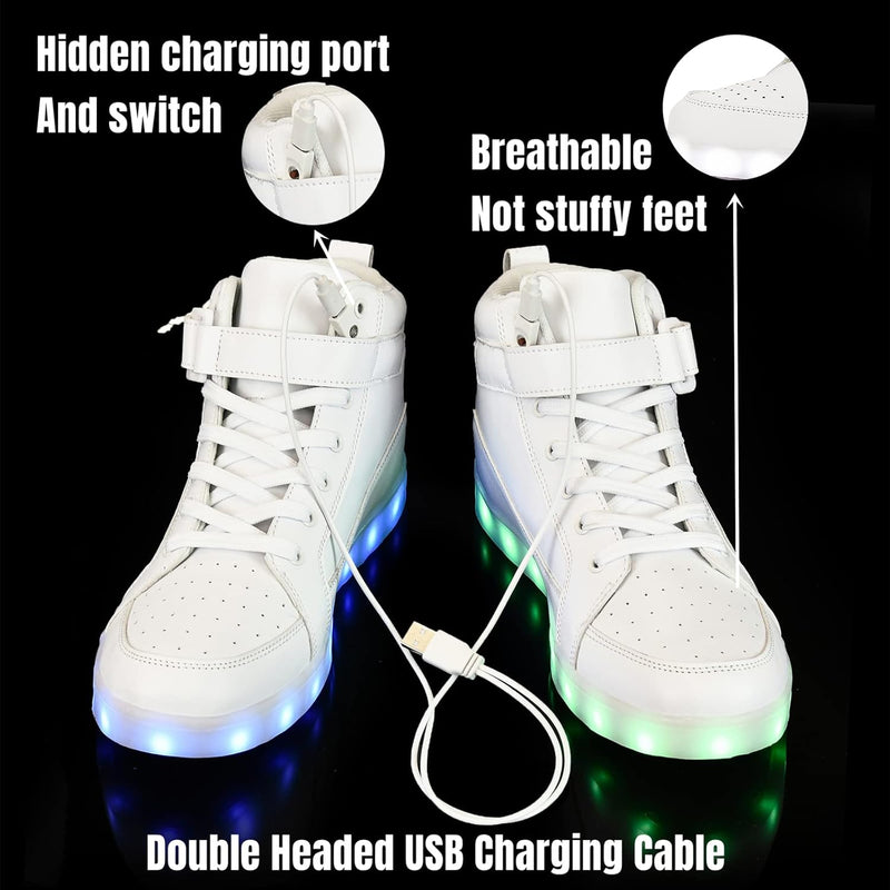 Trendy LED Sneakers with Rechargeable Lights - LumaBoost-Black-4-State of Style