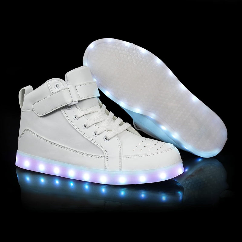 Trendy LED Sneakers with Rechargeable Lights - LumaBoost-Black-4-State of Style