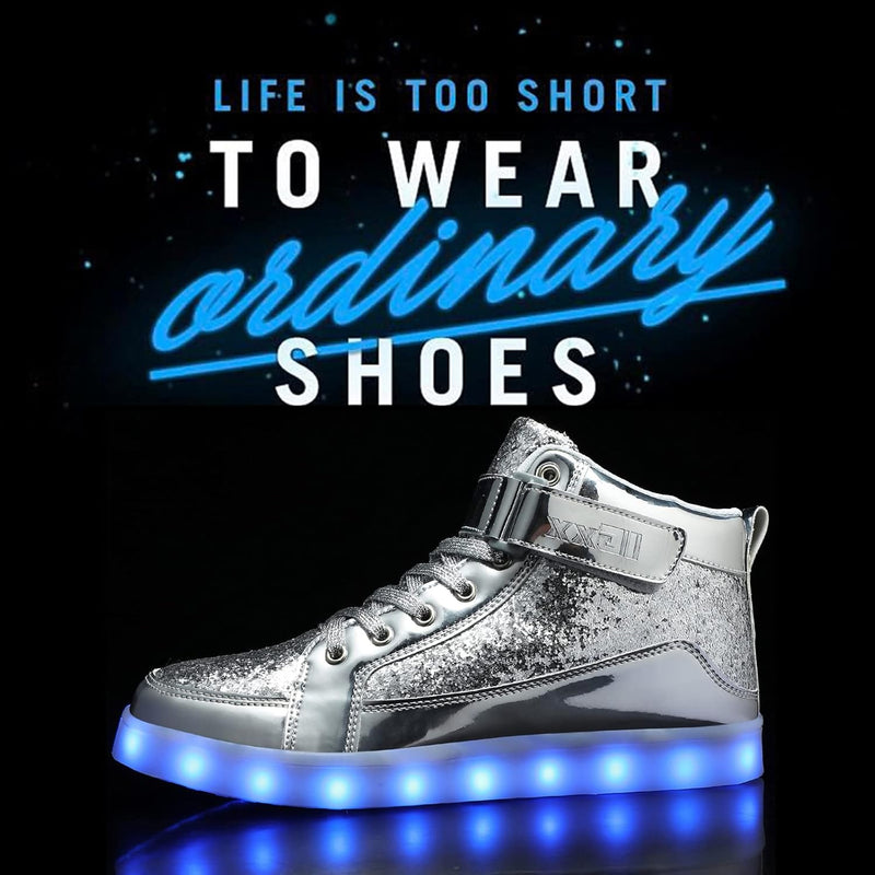 Trendy LED Sneakers with Rechargeable Lights - LumaBoost-Black-4-State of Style