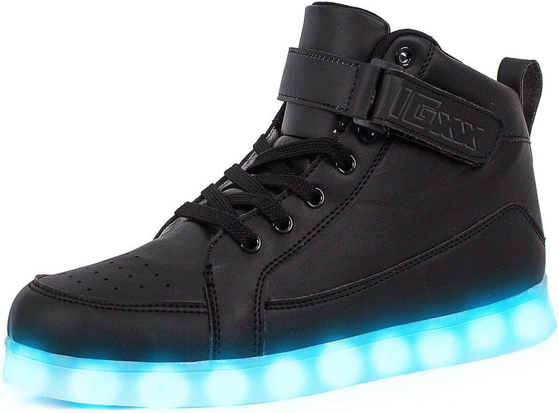Trendy LED Sneakers with Rechargeable Lights - LumaBoost-Black-4-State of Style