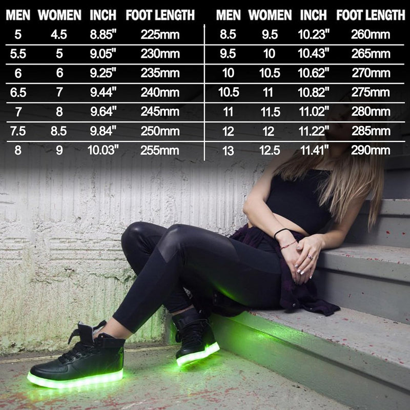 Trendy LED Sneakers with Rechargeable Lights - LumaBoost-Black-4-State of Style