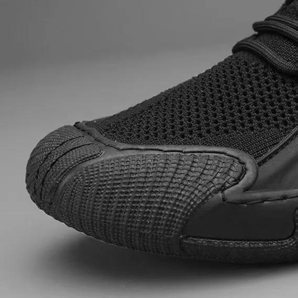 Trendy Lightweight and Breathable Men's Sneakers - Black-Black-6-State of Style