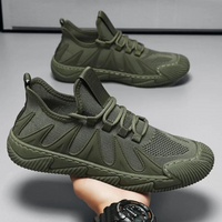 Trendy Lightweight and Breathable Men's Sneakers - Black-Green-6-State of Style