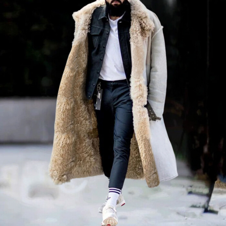Trendy Long Warm Winter Coat for Men - Matteo-White-S-State of Style