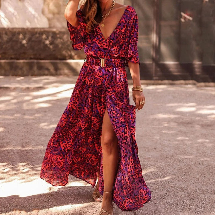 Trendy Maxi Wrap Dress for Summer - Vera-Purple-S-State of Style