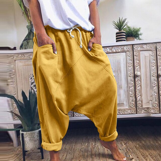 Trendy Men's Bohemian Harem Pants - Luca-Yellow-S-State of Style