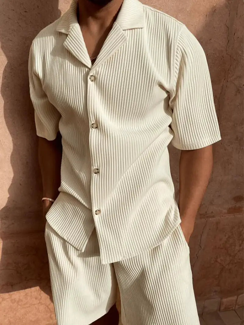 Trendy Men’s Corduroy Shorts – Mauro-Beige-S-State of Style