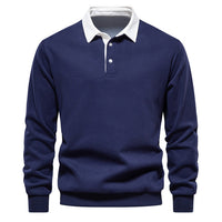 Trendy Men's Polo Pullover - James-Blue-S-State of Style