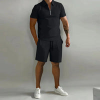 Trendy Men's Polo Set - Milano-Black-S-State of Style