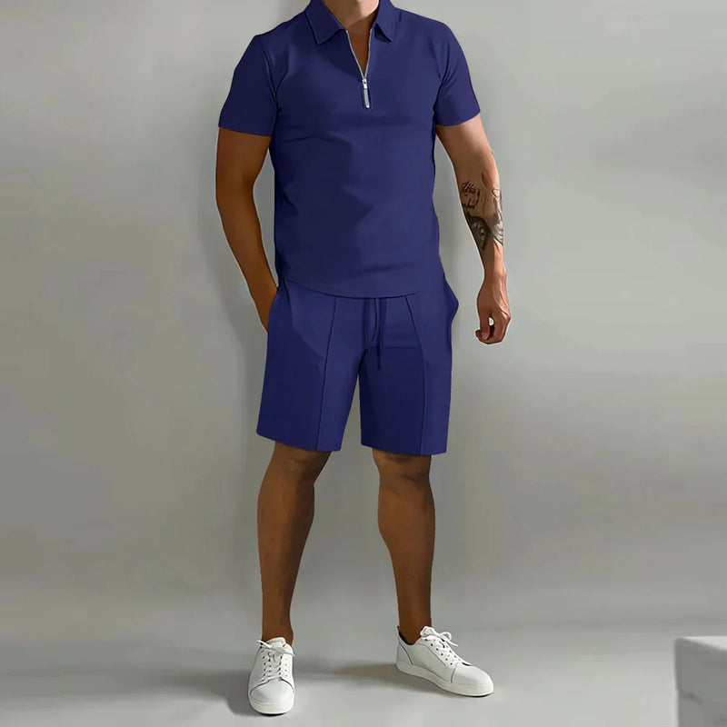 Trendy Men's Polo Set - Milano-Navy-S-State of Style