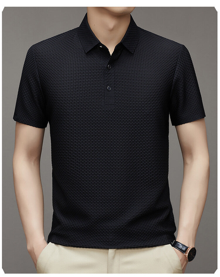 Trendy Men's Polo Shirt – Finn-Black-M-State of Style