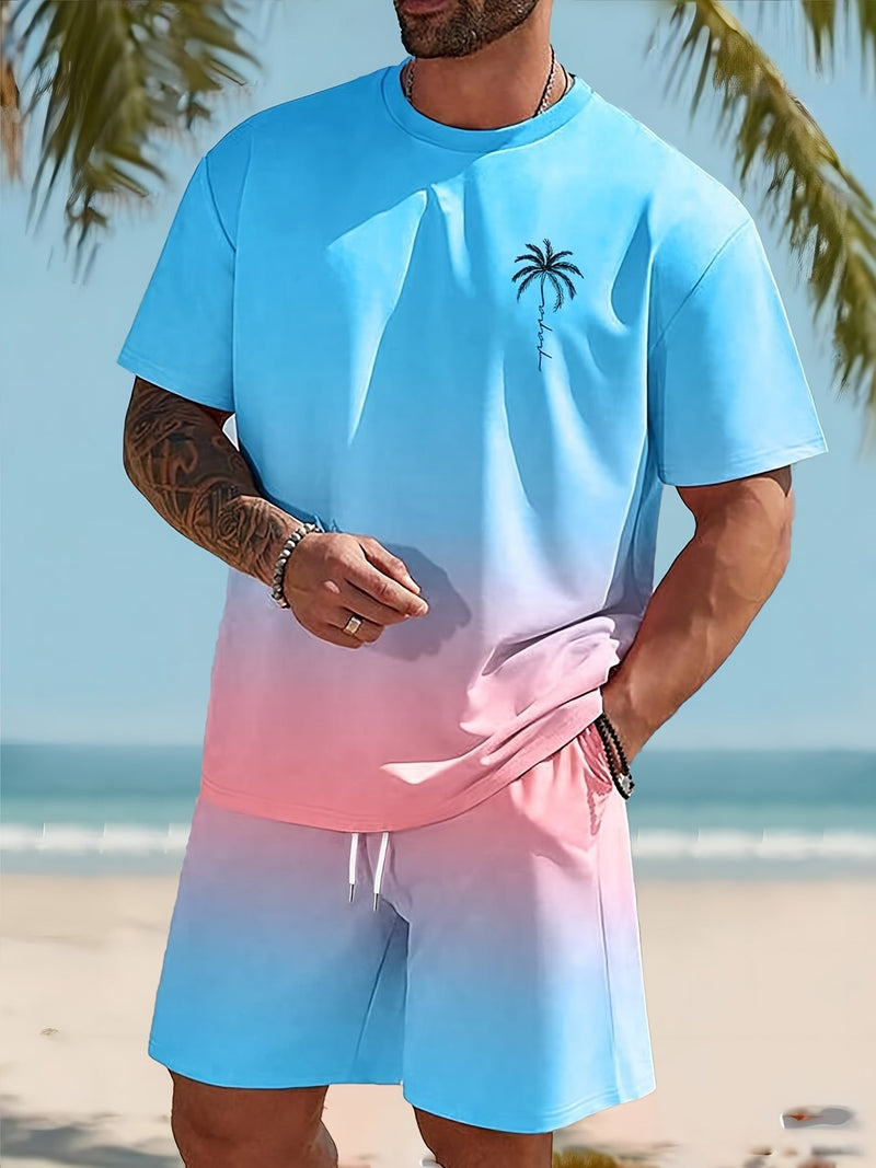 Trendy men's summer set consisting of a T-shirt and shorts - CoolFlex-S-State of Style