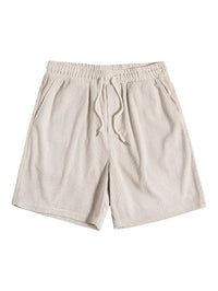 Trendy men's summer set with striped design - Beach Style-Beige-State of Style